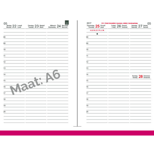 X-17 X17 Weekkalender Classic Plus A6 X-17 X17 Weekkalender Classic Plus A6