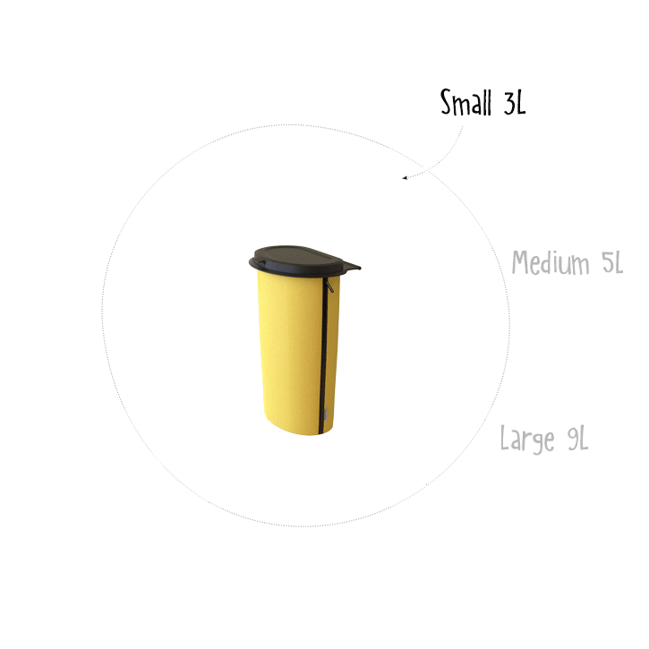 Flextrash  Flexible, sustainable bin that travels with you