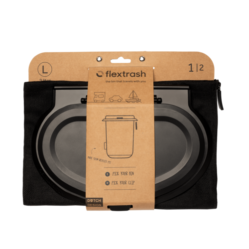 Flextrash Abfaleimer | Large |  9 liter | Boldly Black Flextrash Abfaleimer | Large |  9 liter | Boldly Black