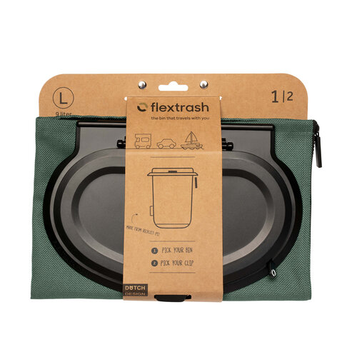 Flextrash Prullenbak | Large |  9 liter | Forest Green