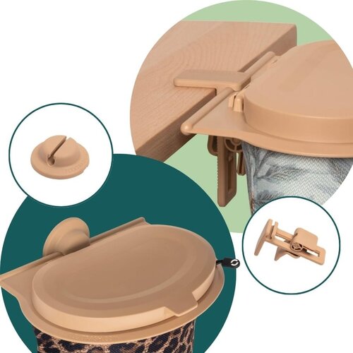 Clipset Beige | Wallmount & Table Clip