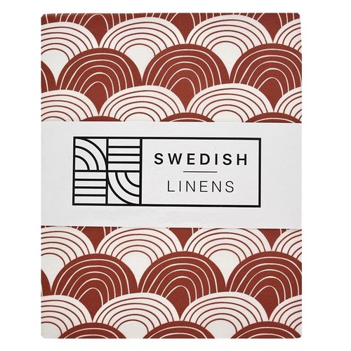 Swedish Linens Wieg hoeslaken | Burgundy