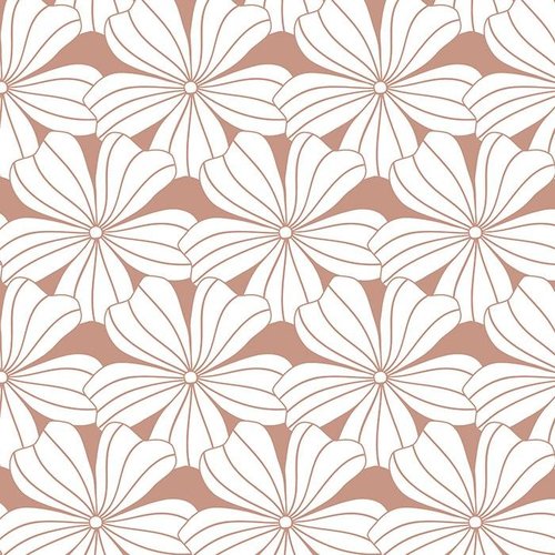 Swedish Linens Ledikant hoeslaken flowers | terracotta pink