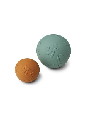 Liewood Thea baby ball 2 pack dino | mosterd peppermint mix