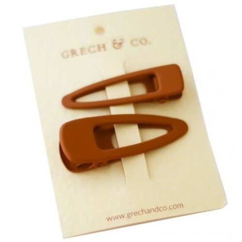 Grech & Co Haarclips matte Spice | set van 2 Grech & Co Haarclips matte Spice | set van 2