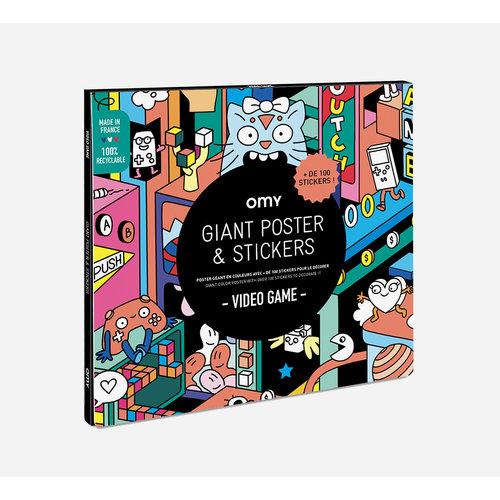 OMY Grote poster met sticker-Video game