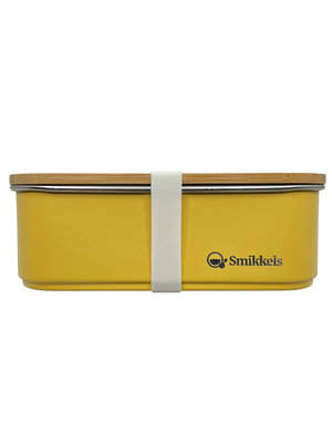 Smikkels RVS Lunchbox - geel
