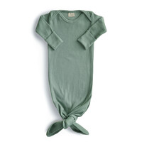 Ribbed Knotted Baby Gown Slaapzak - Roman Green