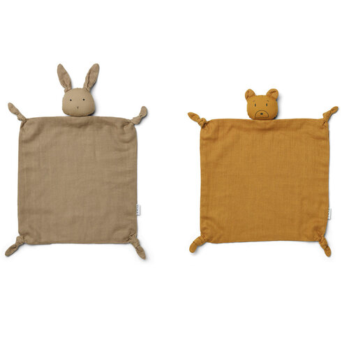 Liewood Agnete cuddle cloth knuffeldoekje | Beer | Golden Caramel