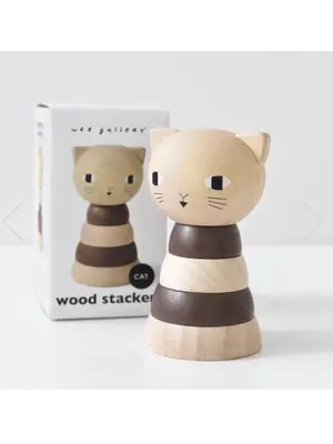 Wee Gallery Wooden Stacker - Kat - Stapelringen