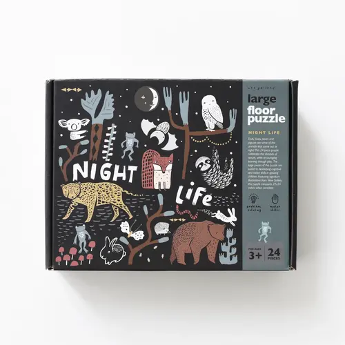 Wee Gallery Vloer puzzel - Nightlife - Nachtleven van Dieren