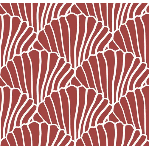 Swedish Linens Ledikant hoeslaken | Seashells | Burgundy Swedish Linens Ledikant hoeslaken | Seashells | Burgundy