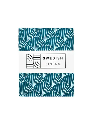 Swedish Linens Lakentje | Seashells | Moroccan Blue
