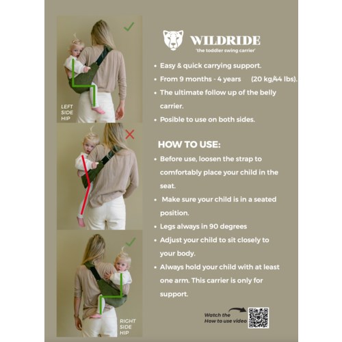 Wildride Baby, Dreumes, Peuter  Draagzak Iron | Grijs