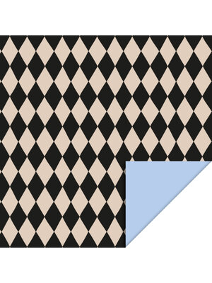 House of products Inpakpapier Harlequin Zwart/Beige - Lichtlauw