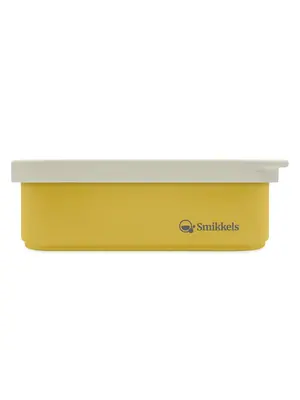 Smikkels RVS Lunchbox met Siliconen Deksel | Geel
