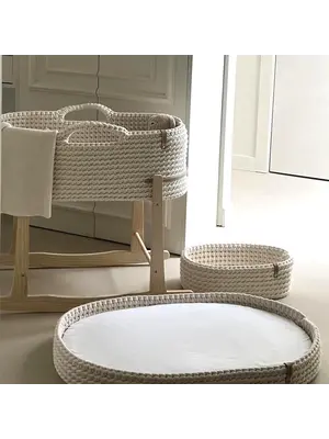 Mozes Mandje Complete set Handgehaakt : Mozes Mandje, inclusief Standaard,  Verschoningsmandje en Accessoires Mandje Ovaal