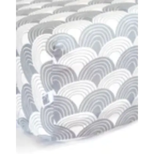 Swedish Linens Junior hoeslaken | Rainbows |Tranquil Grey