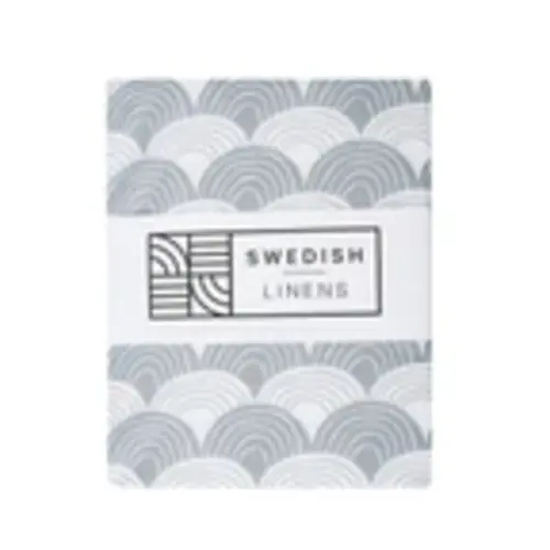 Swedish Linens Junior hoeslaken | Rainbows | Tranquil Grey Swedish Linens Junior hoeslaken | Rainbows | Tranquil Grey