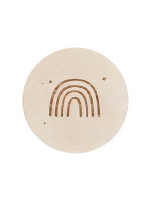 Fien & Feau Houten Muur Cirkel - Regenboog 20 cm