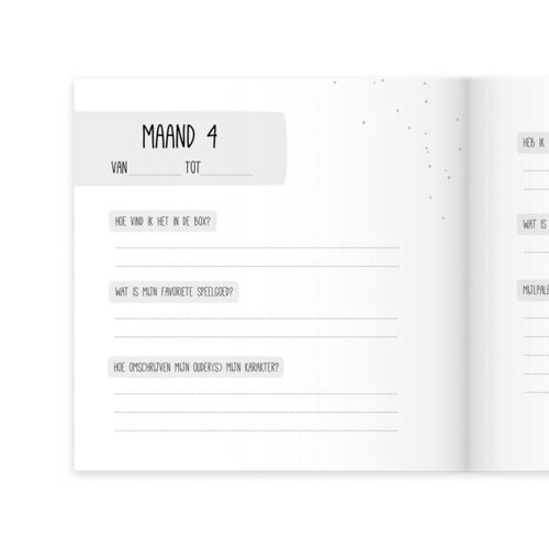 Fien & Feau Invulboek - Mijn Eerste Jaar - Roestbruin