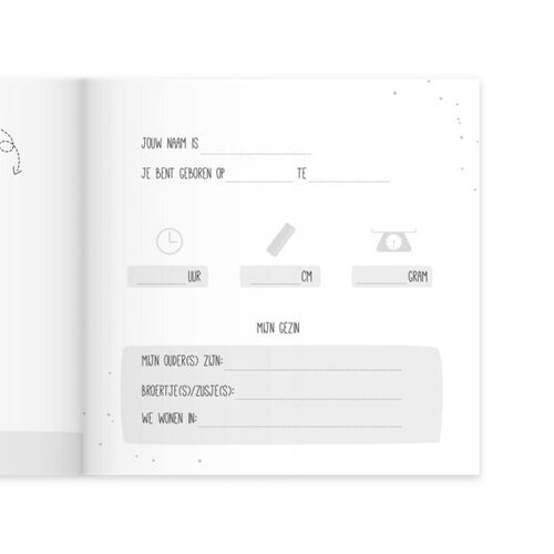 Fien & Feau Invulboek - Mijn Eerste Jaar - Roestbruin