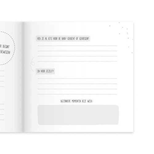 Fien & Feau Invulboek - NegenMaandenboek - Roestbruin - A5