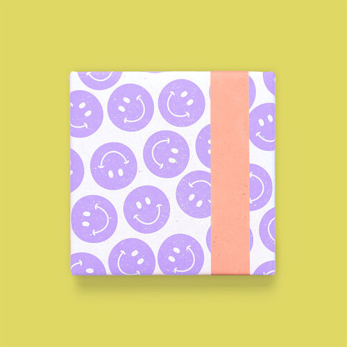 House of products Inpakpapier Smiley's Lila - Smile Lilac -Gebroken Wit- Salmon House of products Inpakpapier Smiley's Lila - Smile Lilac -Gebroken Wit- Salmon