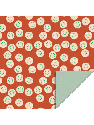 House of products Inpakpapier Smiley Peach -Pistache
