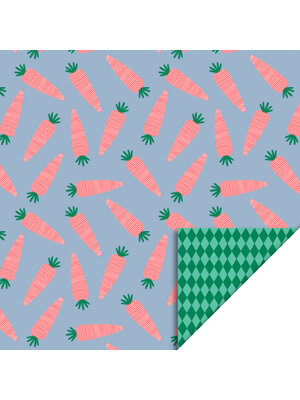 House of products Inpakpapier Sint Wortel Fluor Orange - Harlequin Green