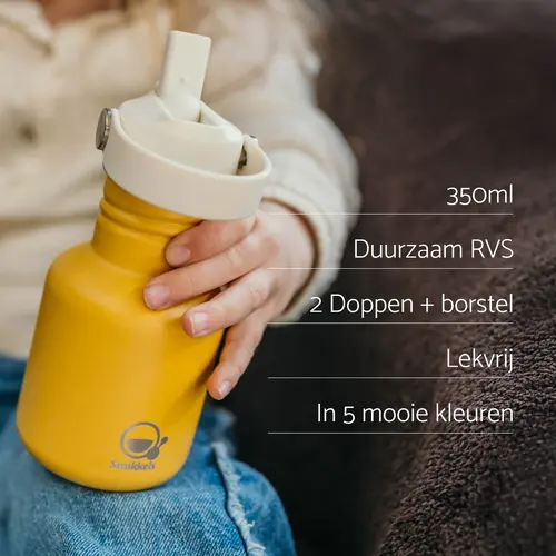 Smikkels RVS Drinkfles 350 ml - Drinkbeker - roze Smikkels RVS Drinkfles 350 ml - Drinkbeker - roze