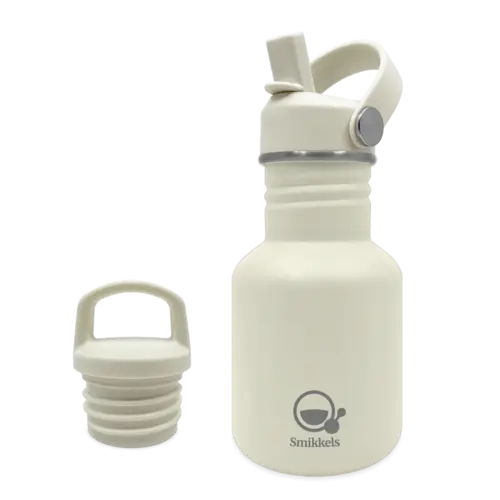 Smikkels RVS Drinkfles 350 ml - zacht wit