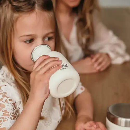 Smikkels RVS Drinkfles 350 ml - Drinkbeker - zacht wit Smikkels RVS Drinkfles 350 ml - Drinkbeker - zacht wit