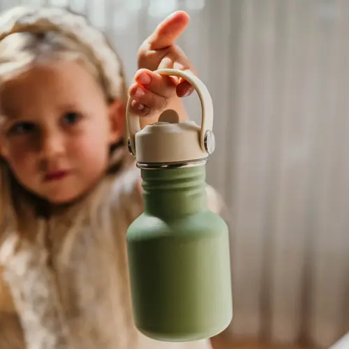 Smikkels RVS Drinkfles 350 ml - Drinkbeker - zacht wit Smikkels RVS Drinkfles 350 ml - Drinkbeker - zacht wit