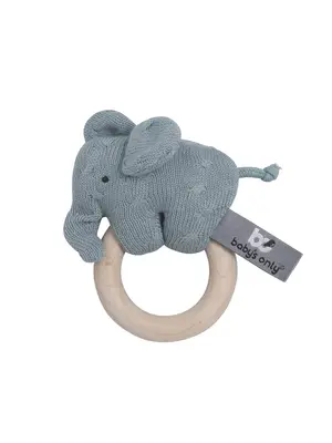 Baby's Only Houten Rammelaar Olifant Stone Green Baby's Only Houten Rammelaar Olifant Stone Green