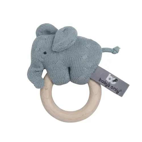Baby's Only Houten Rammelaar Olifant Stone Green Baby's Only Houten Rammelaar Olifant Stone Green