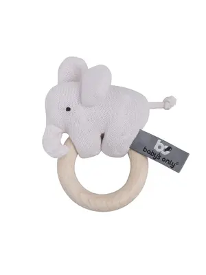 Baby's Only Houten Rammelaar Olifant Classic Roze Baby's Only Houten Rammelaar Olifant Classic Roze