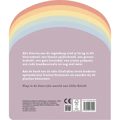 little dutch Regenboog Kleurenboek