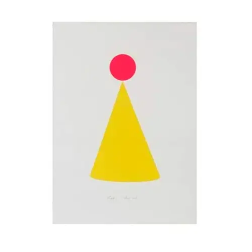 Engelpunt Zeefdruk Poster Feesthoed 50 x 70 cm