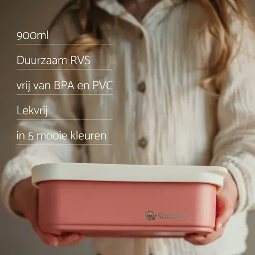 Smikkels RVS Lunchbox met Siliconen Deksel | Groen