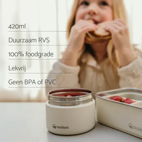 Smikkels RVS Fruitbakje 420 ml - groen