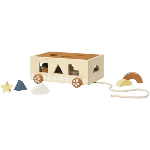 Fabelab Vormenstoof - Trekauto - Hout
