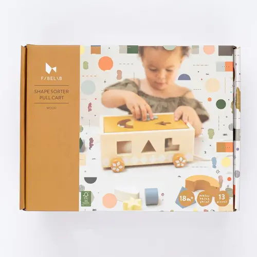 Fabelab Vormenstoof - Trekauto - Hout