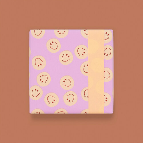 House of products Inpakpapier - Smiley Roze en Oranje