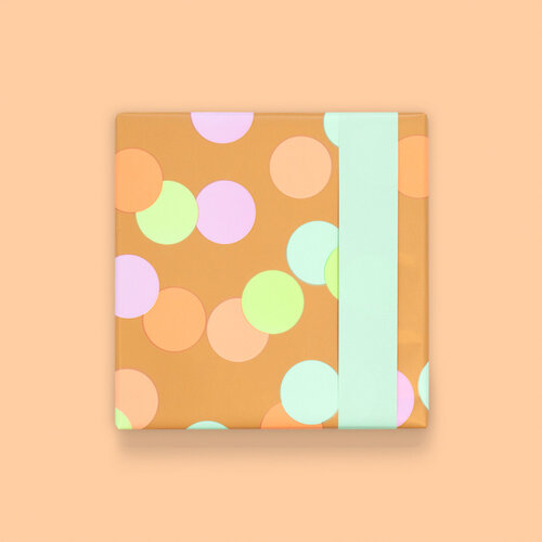 House of products Inpakpapier - Grote Confetti - Camel / Pistache