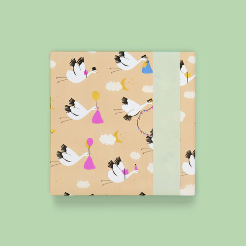 House of products Inpakpapier Baby Bird Beige - Pistache