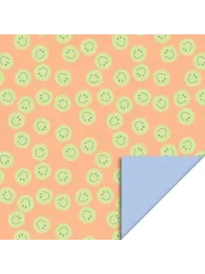 House of products Inpakpapier - Smile Orange - Blue