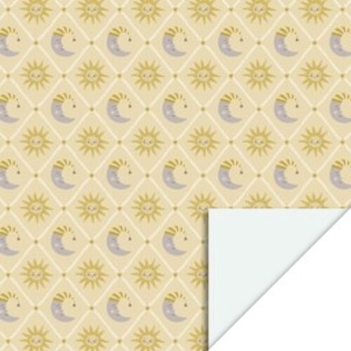 House of products Inpakpapier - Baby - Zon - Maan | Geel en Blauw