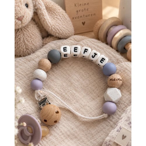 Mink & Moon Speenkoord met Naam Mink & Moon Speenkoord met Naam