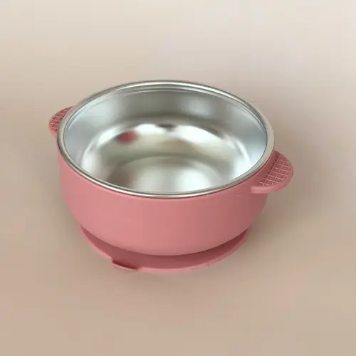 Mimimeal RVS Kinderservies Set | Roze Mimimeal RVS Kinderservies Set | Roze